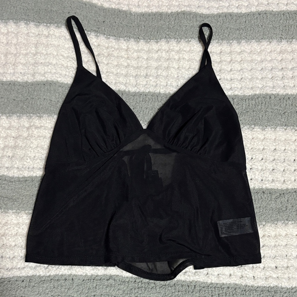 Black Sheer tank top